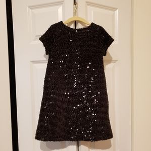 Zara Kids Formal Black Sequin Dress Sz 6